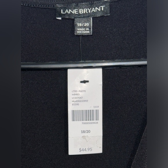 Lane Bryant black crossover knit and long sleeve top - Picture 3 of 3